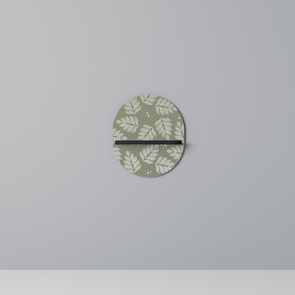 LEAVES ON GREEN Decorative Art Shelf