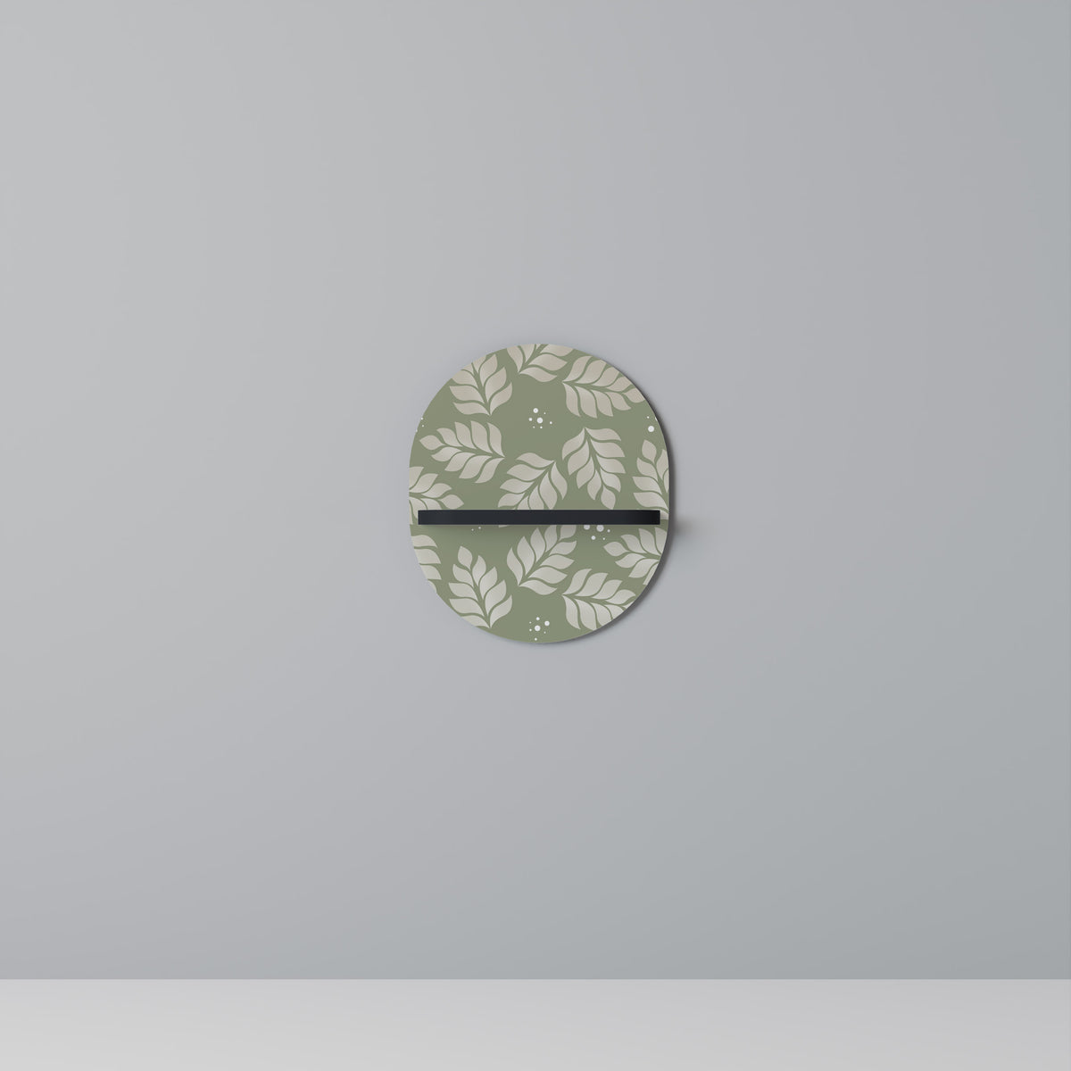 LEAVES ON GREEN Decorative Art Shelf
