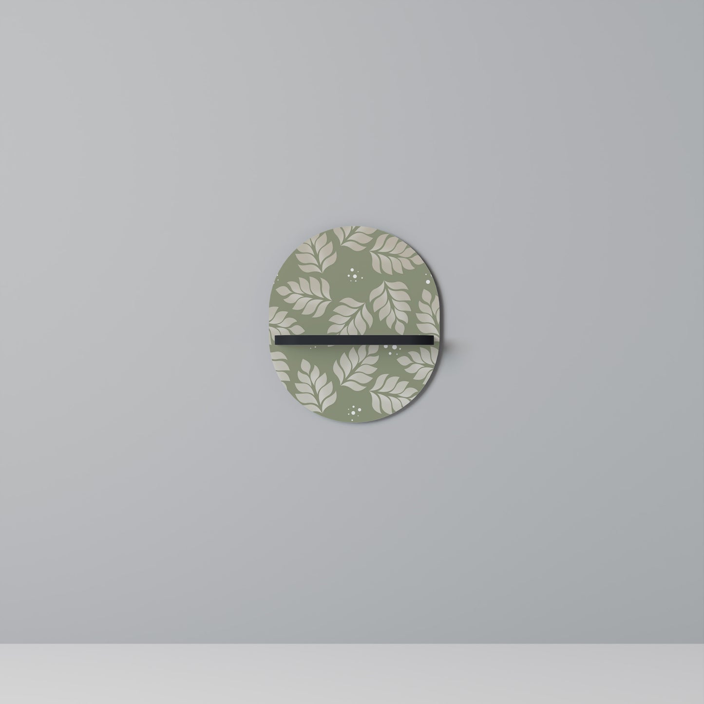LEAVES ON GREEN Decorative Art Shelf