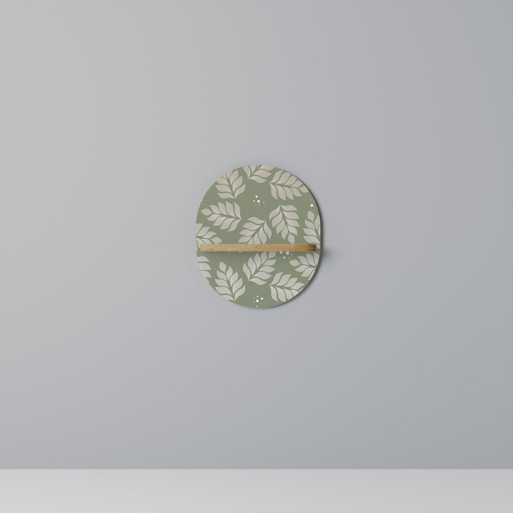 LEAVES ON GREEN Decorative Art Shelf