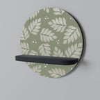 LEAVES ON GREEN Decorative Art Shelf