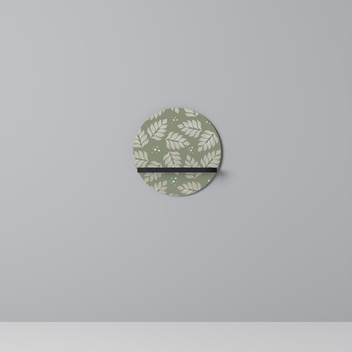 LEAVES ON GREEN Decorative Art Shelf