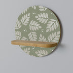 LEAVES ON GREEN Decorative Art Shelf