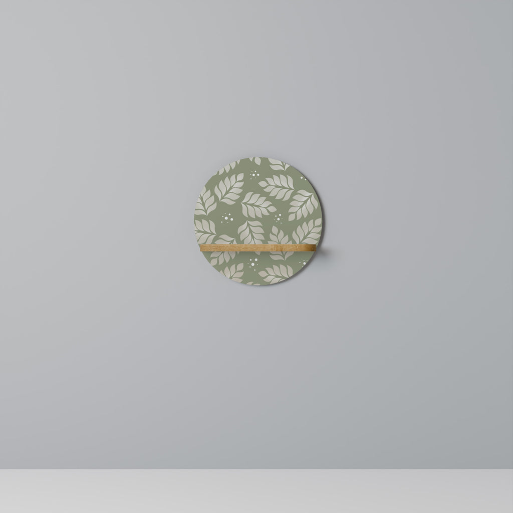 LEAVES ON GREEN Decorative Art Shelf