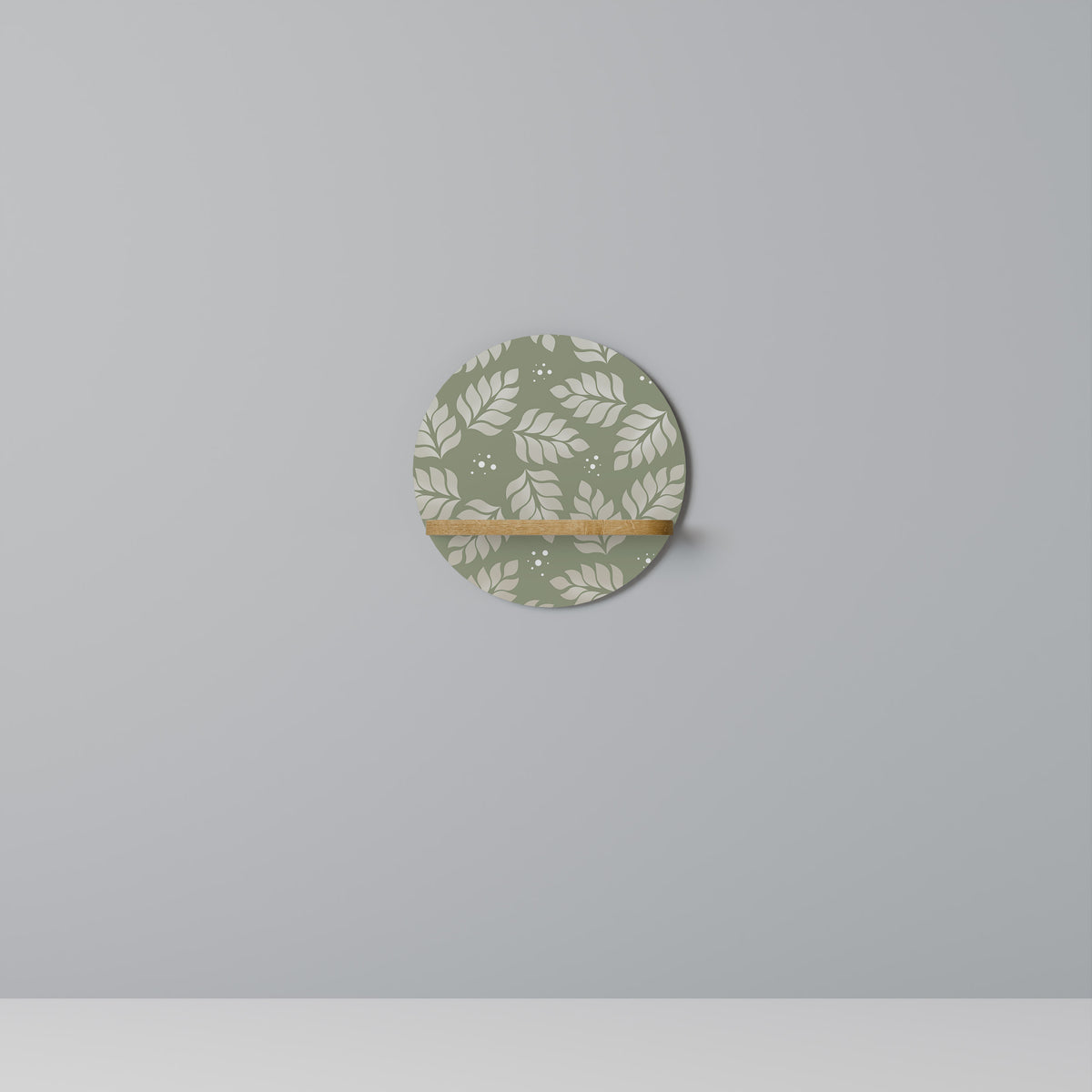 LEAVES ON GREEN Decorative Art Shelf