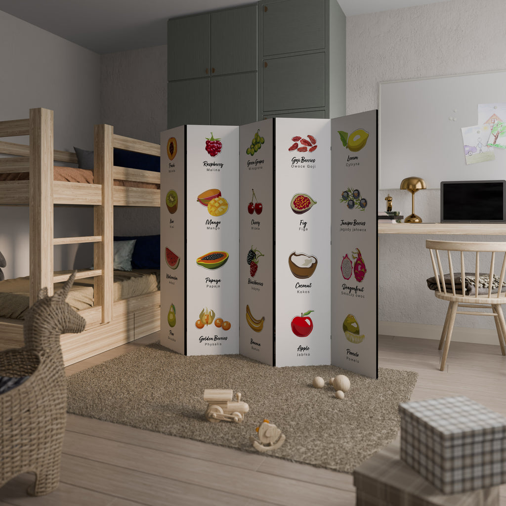 FRUIT LESSON 5-teiliger Paravent