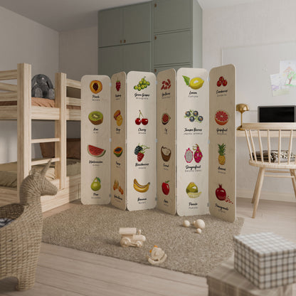 FRUIT LESSON 6-Panel Plywood Room Divider