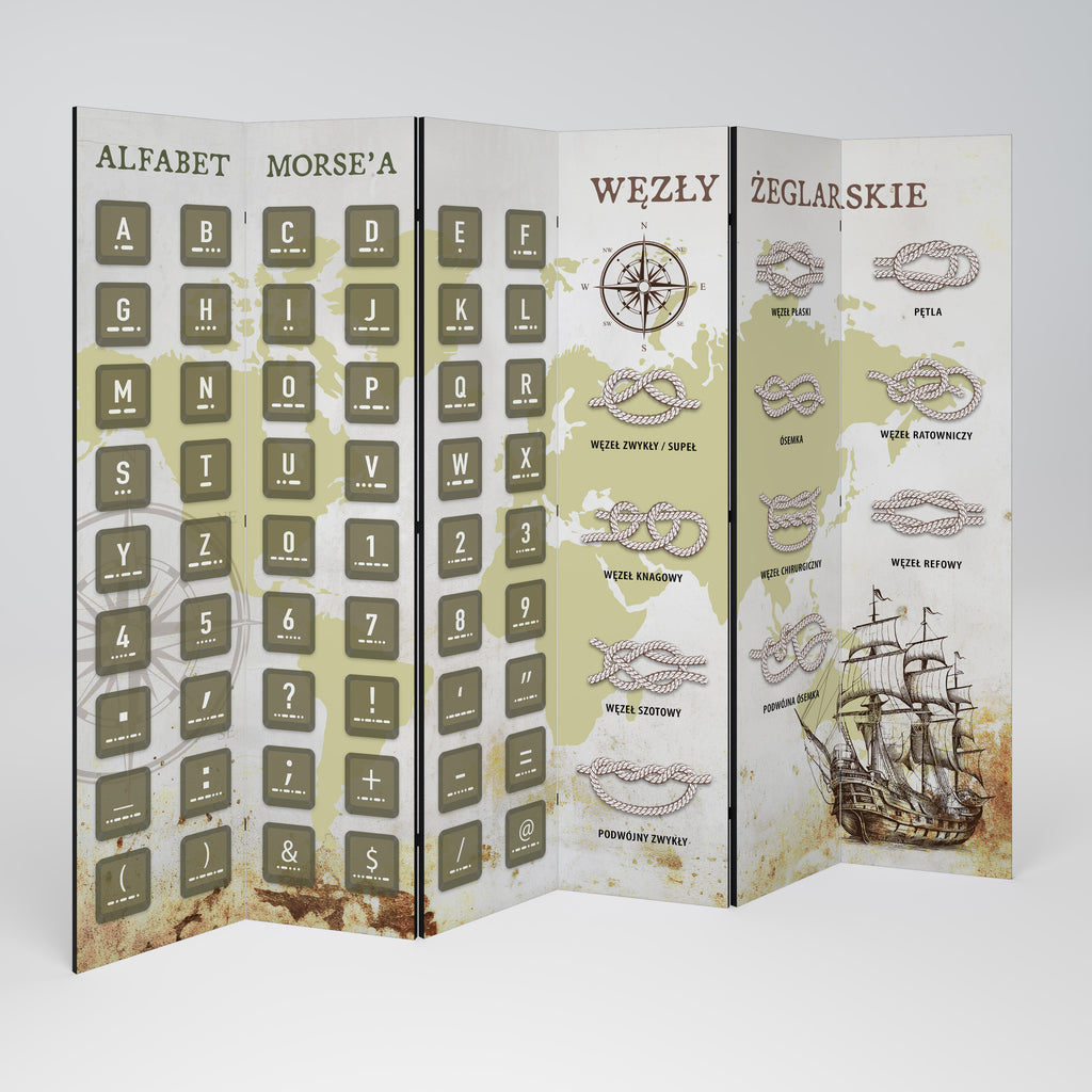 MORSE AND KNOTS Παραβάν με 6 πάνελ