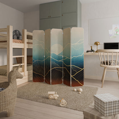 LUNAR SECRETS 5-Panel Plywood Room Divider