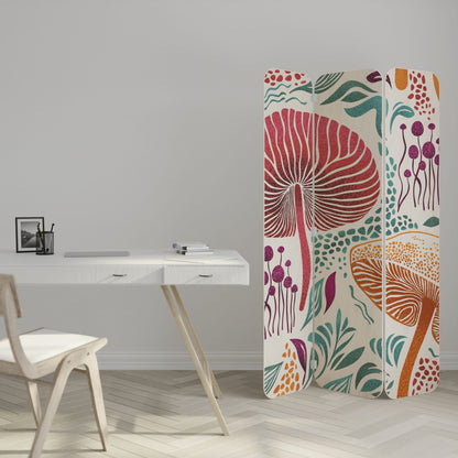 FUNGUS FANTASY 3-Panel Plywood Room Divider