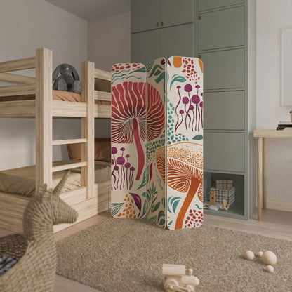 FUNGUS FANTASY 3-Panel Plywood Room Divider