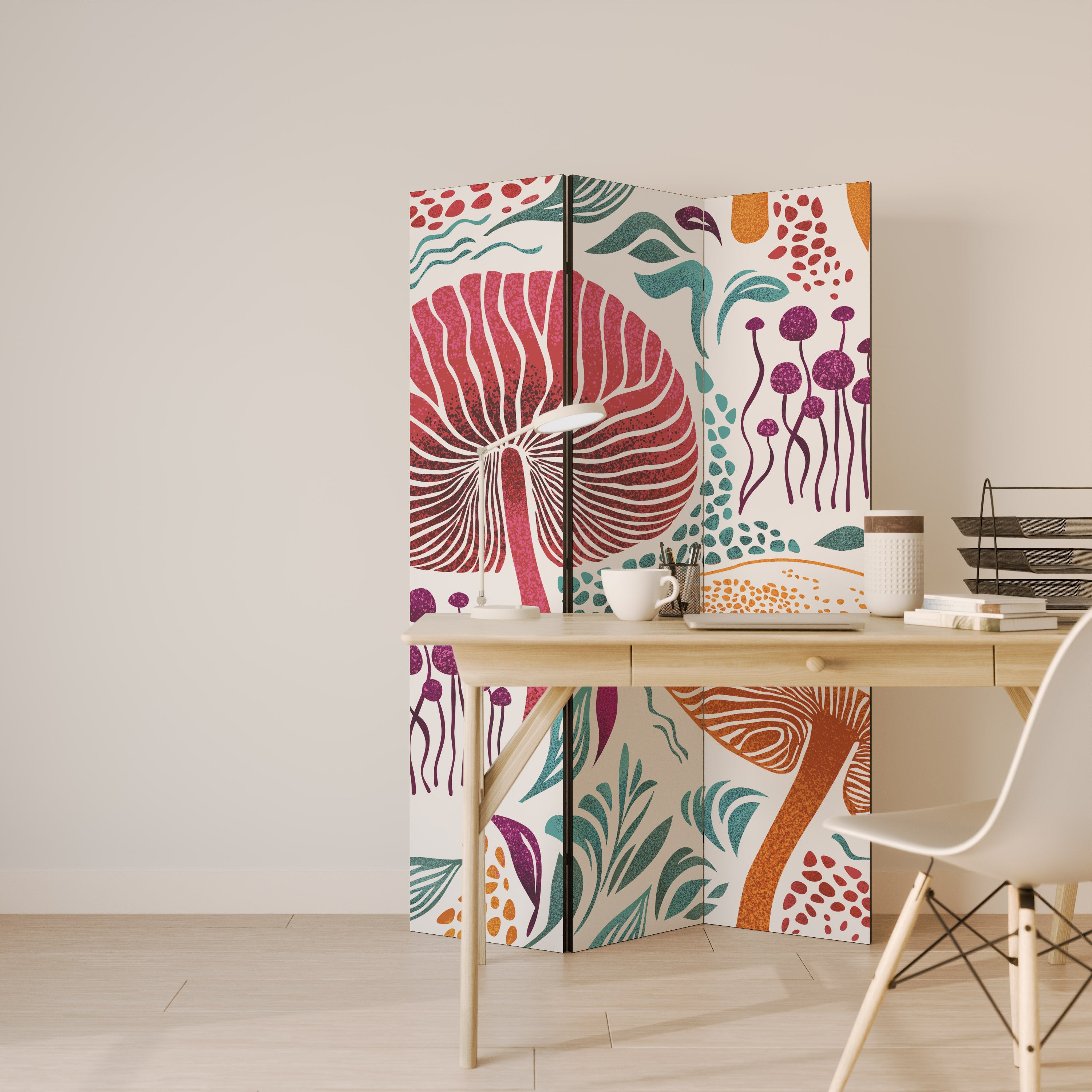 FUNGUS FANTASY 3-Panel Room Divider