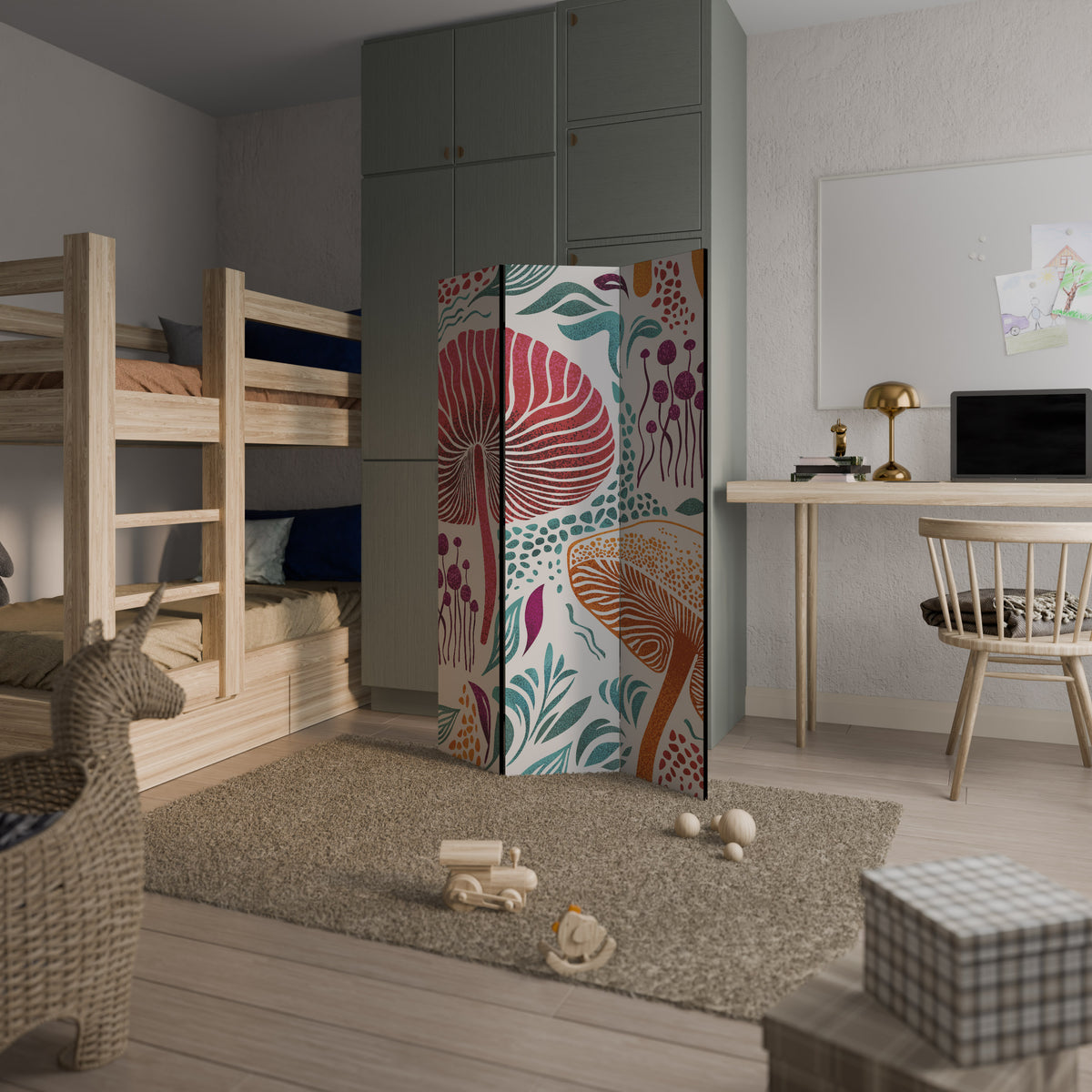 FUNGUS FANTASY 3dílný paraván