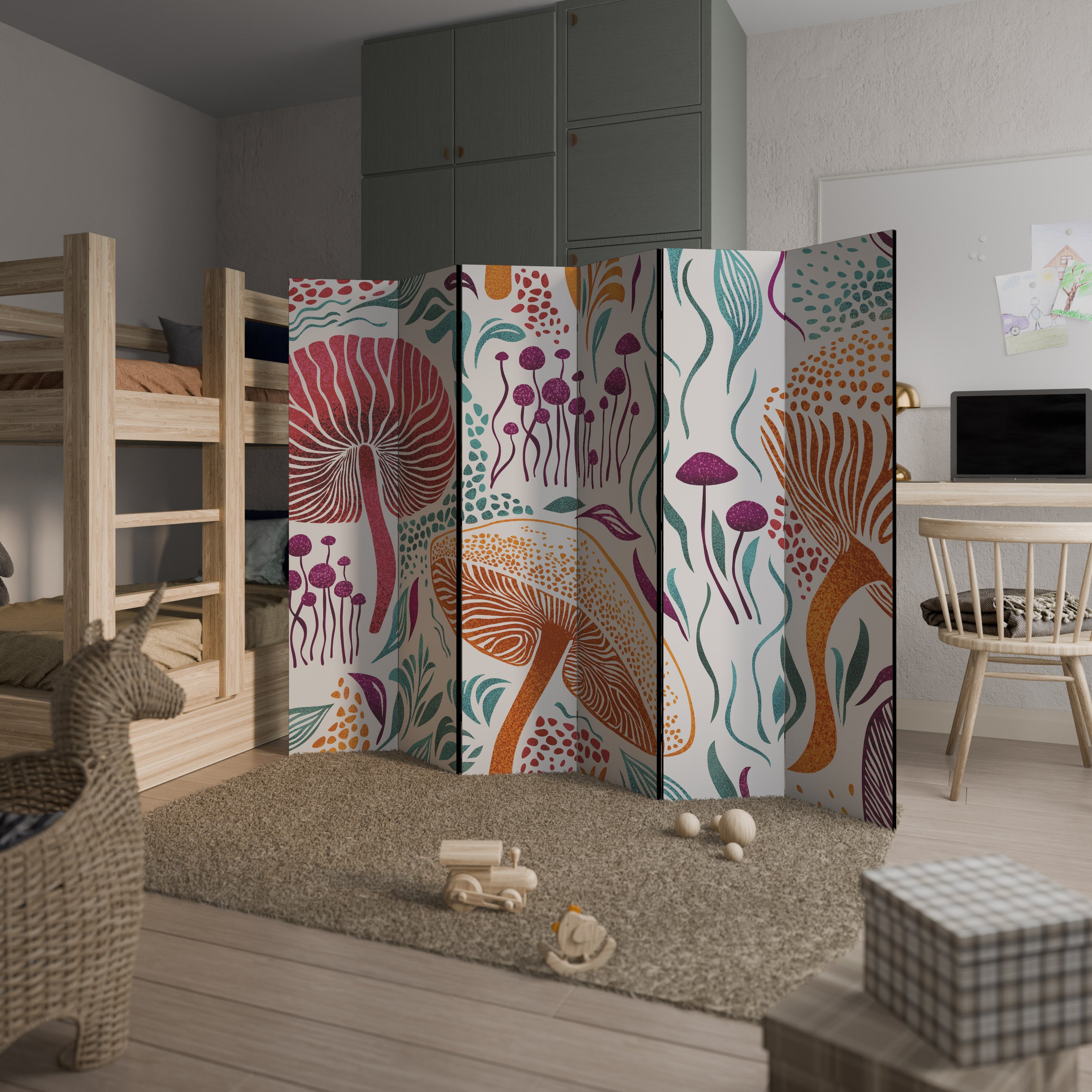 FUNGUS FANTASY Παραβάν με 6 πάνελ