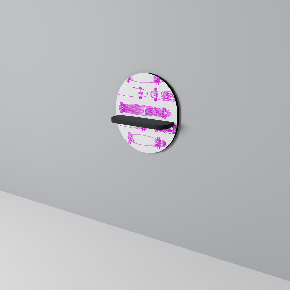 SKATEBOARD SKETCH Dekoratives Wandregal