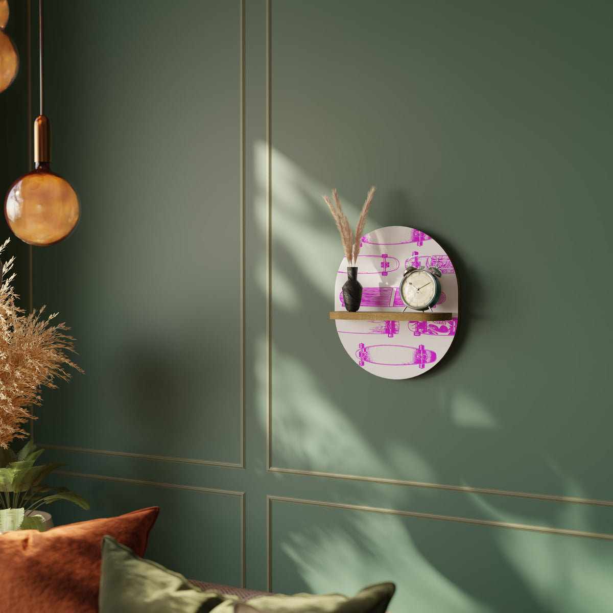 SKATEBOARD SKETCH Dekoratives Wandregal