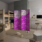 SKATEBOARD MAGENTA 4-Panel Room Divider