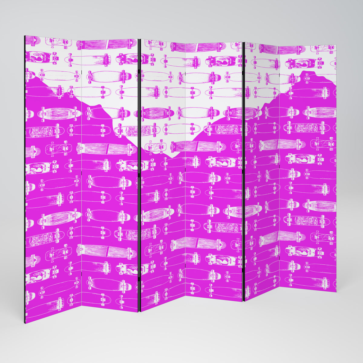 SKATEBOARD MAGENTA 6-Panel Room Divider