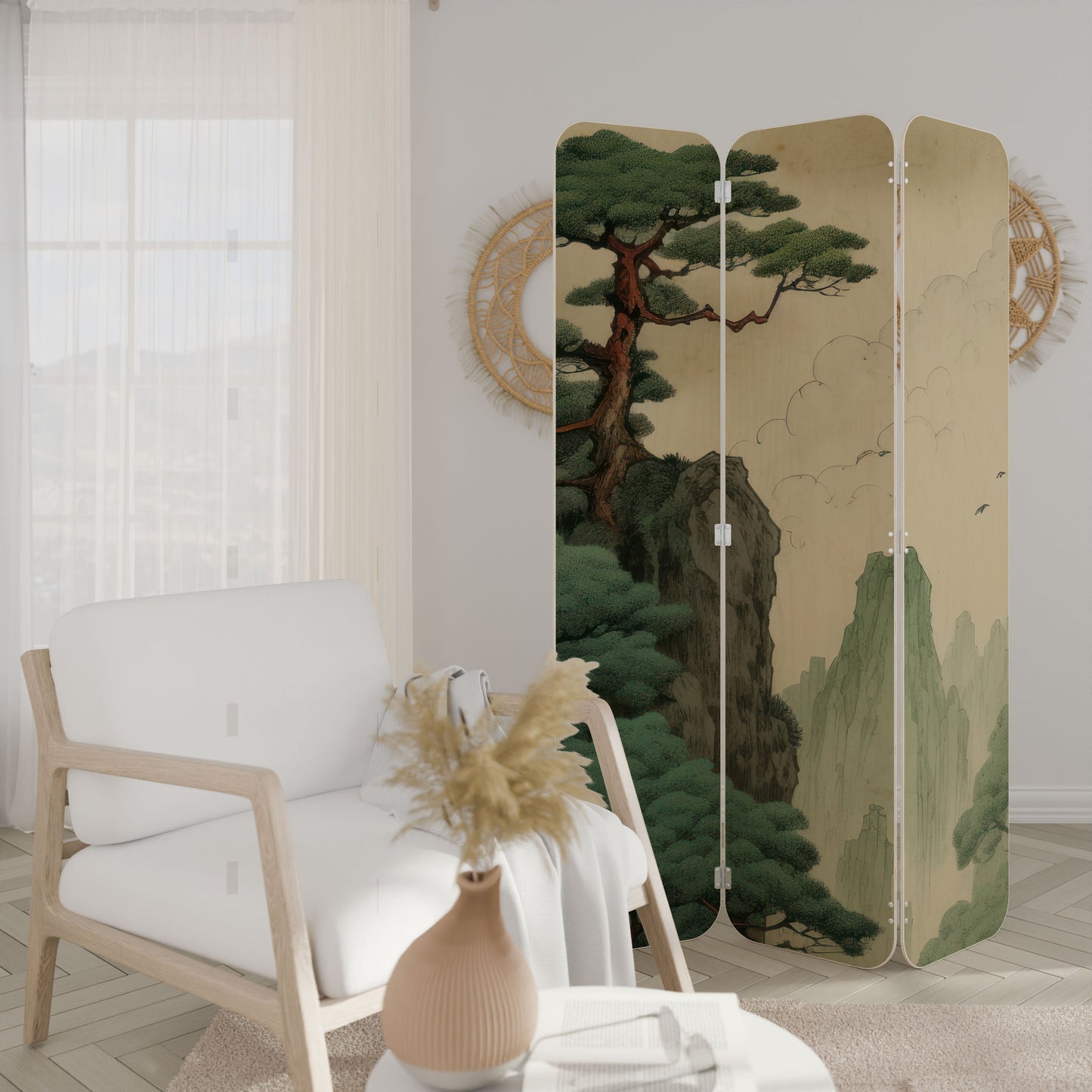 VERDURE ABYSS 3-Panel Plywood Room Divider