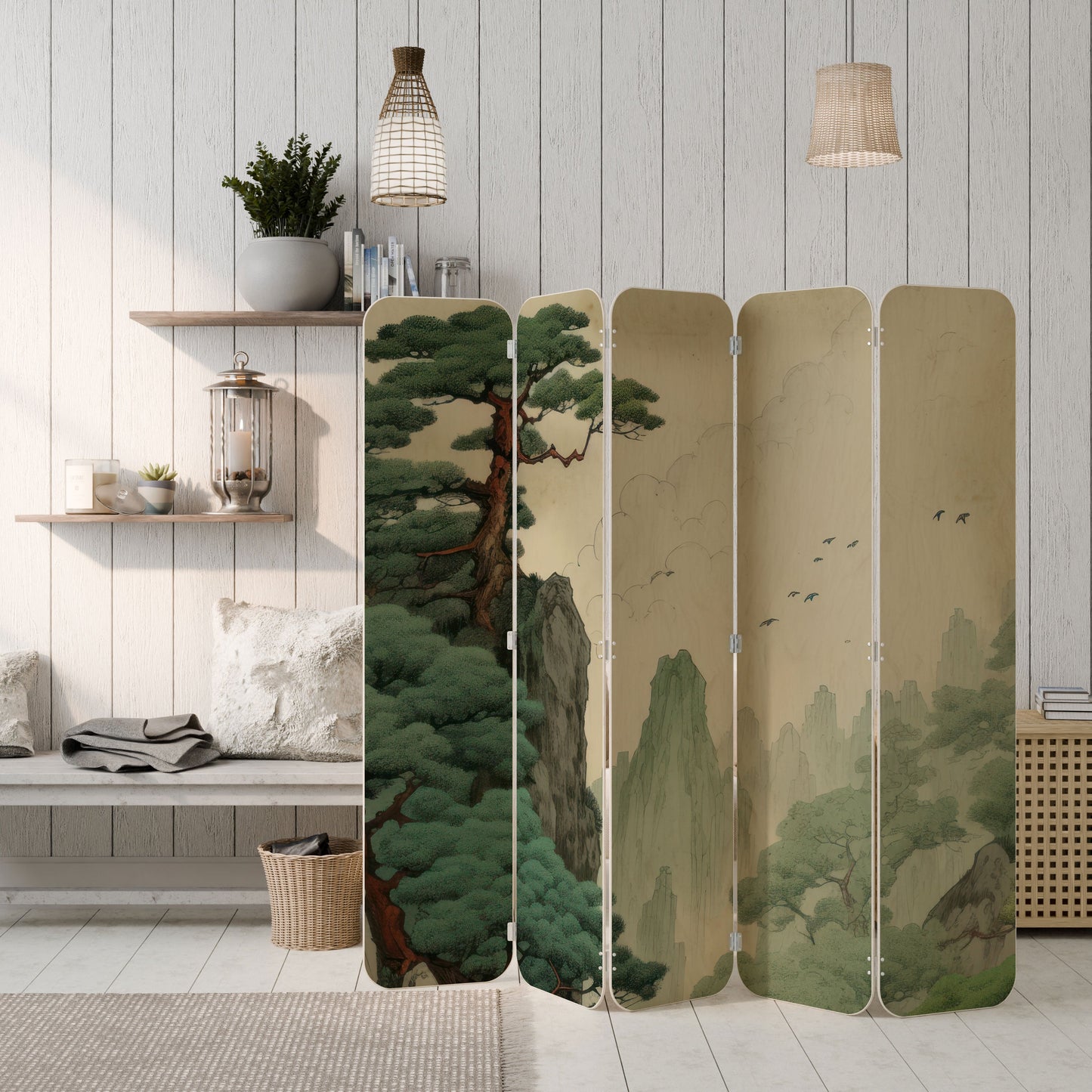 VERDURE ABYSS 5-Panel Plywood Room Divider