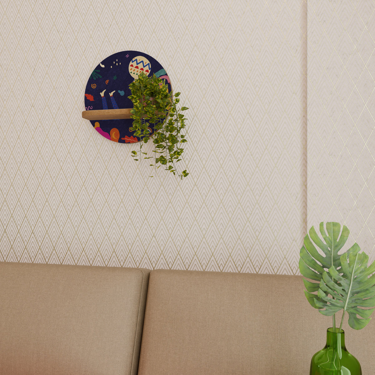 FESTIVE PLEASURES Decorative Art Shelf