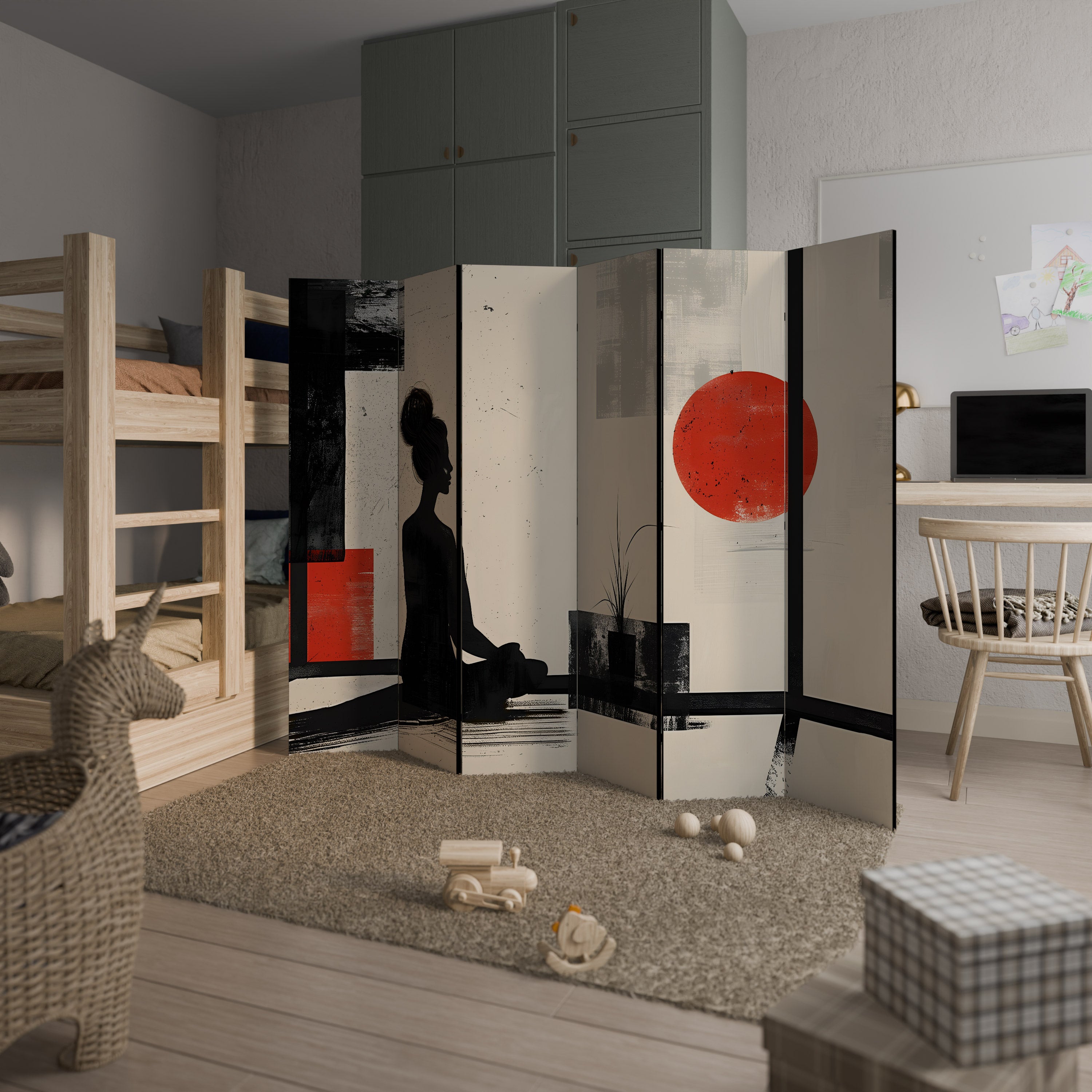 RED SUNSATION Παραβάν με 6 πάνελ