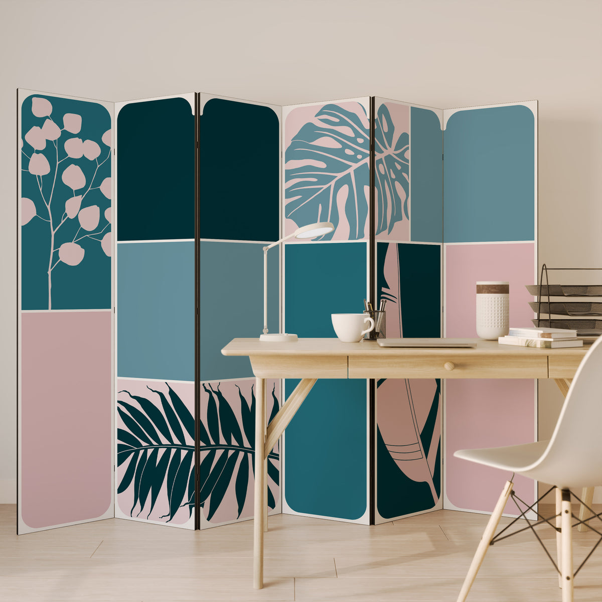 COMBINATION OF SHAPES 6-Panel Room Divider