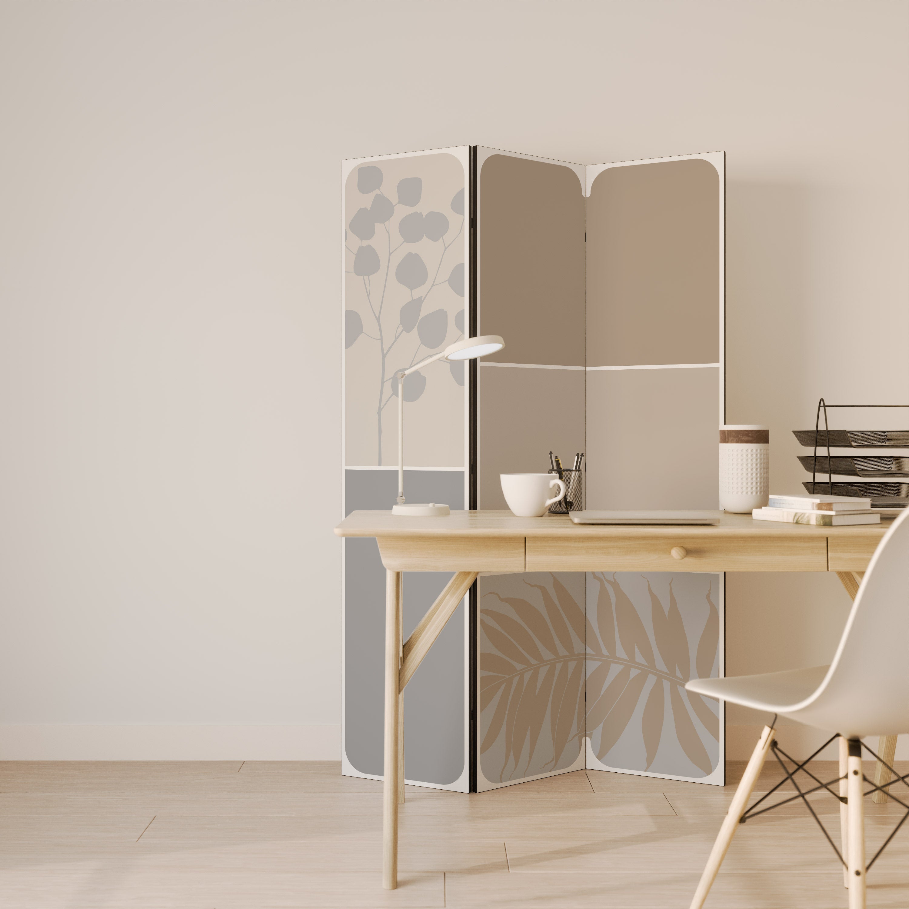 TROPICAL SHAPES 3-Panel Room Divider