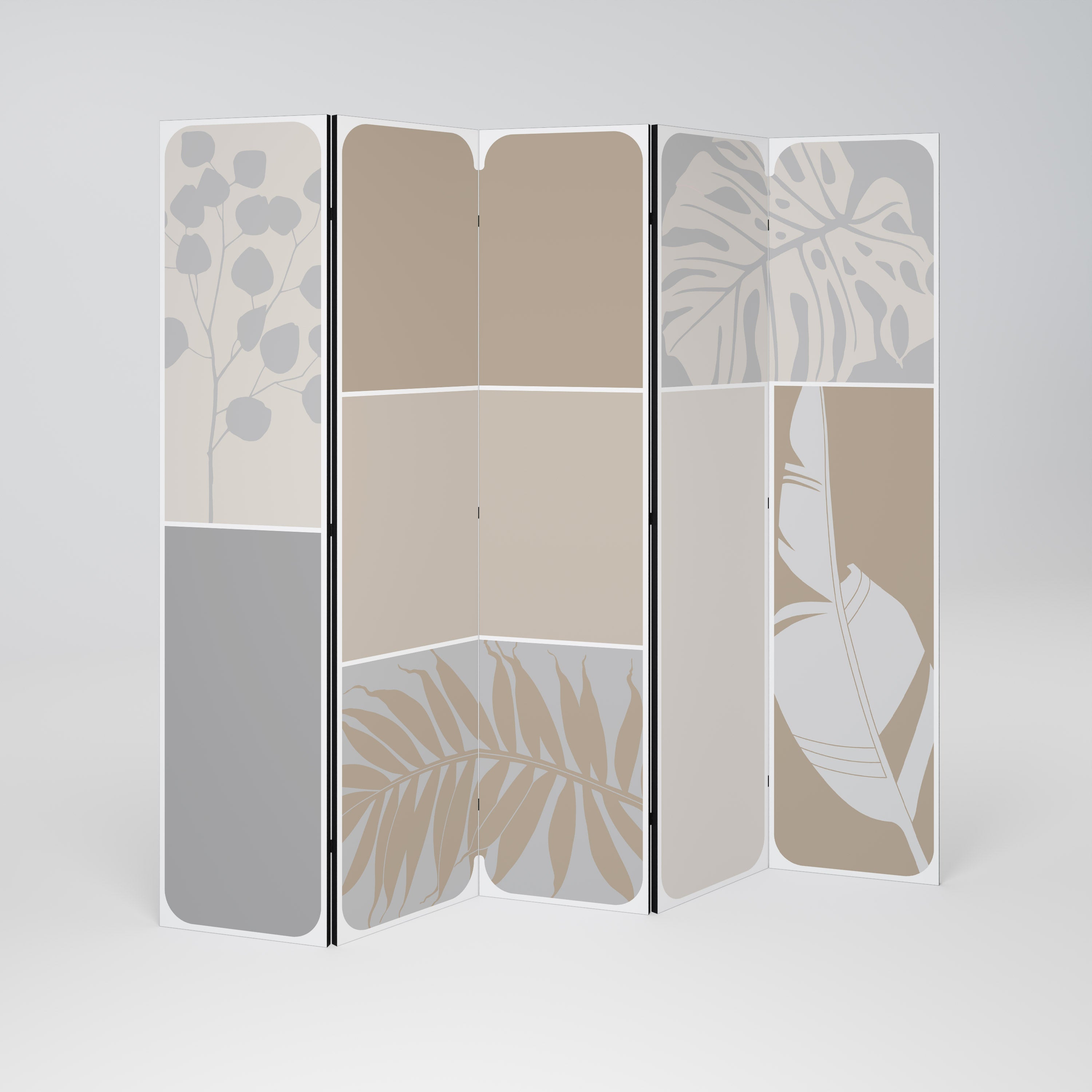 TROPICAL SHAPES 5-Panel Room Divider