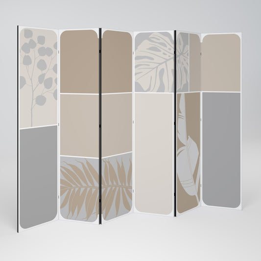 TROPICAL SHAPES 6-Panel Room Divider
