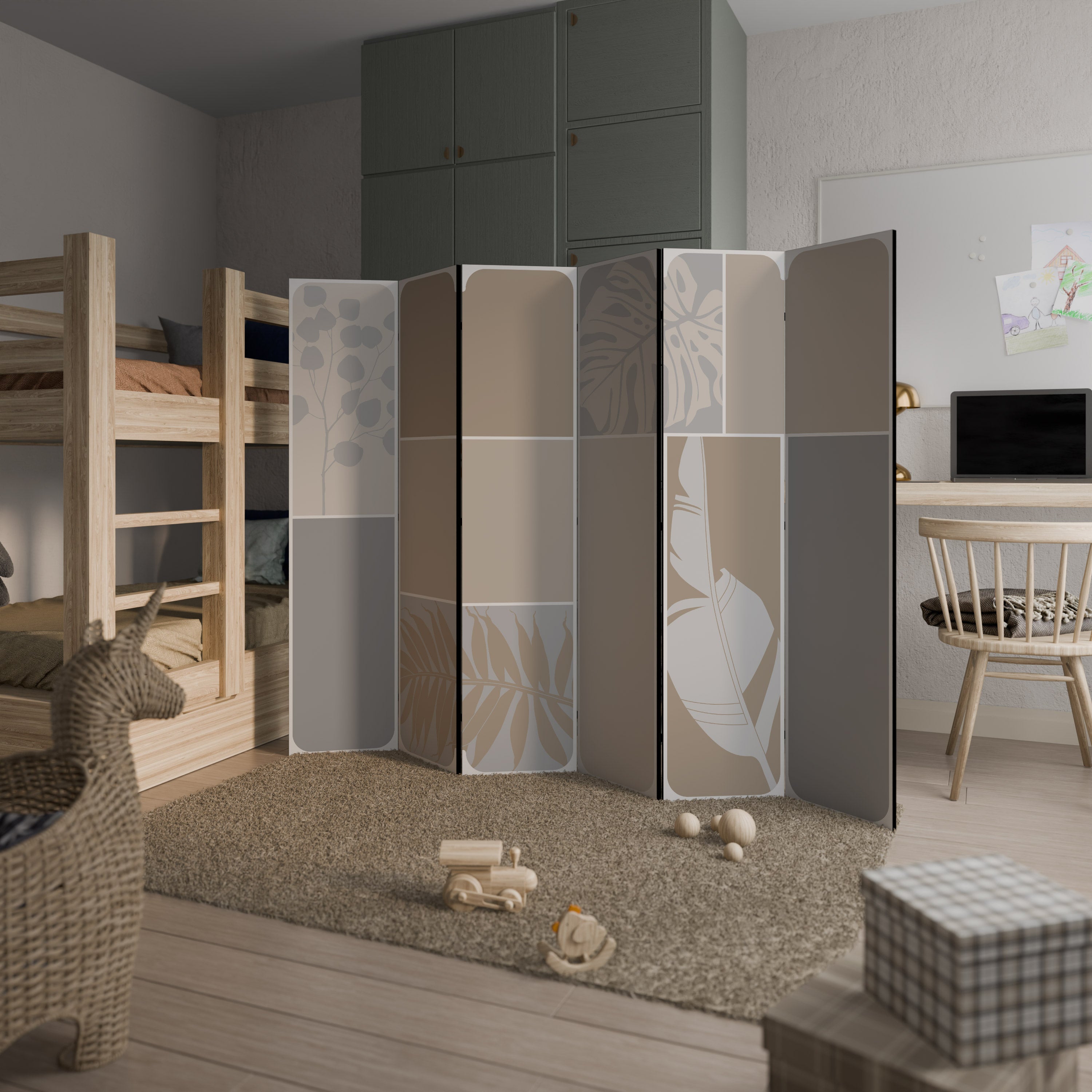 TROPICAL SHAPES 6-teiliger Paravent