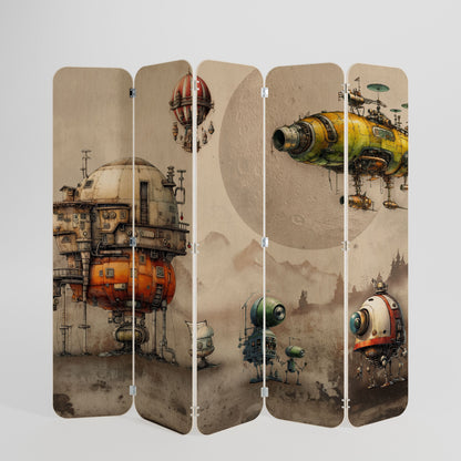 MACHINARIUM MACHINES 5-Panel Plywood Room Divider