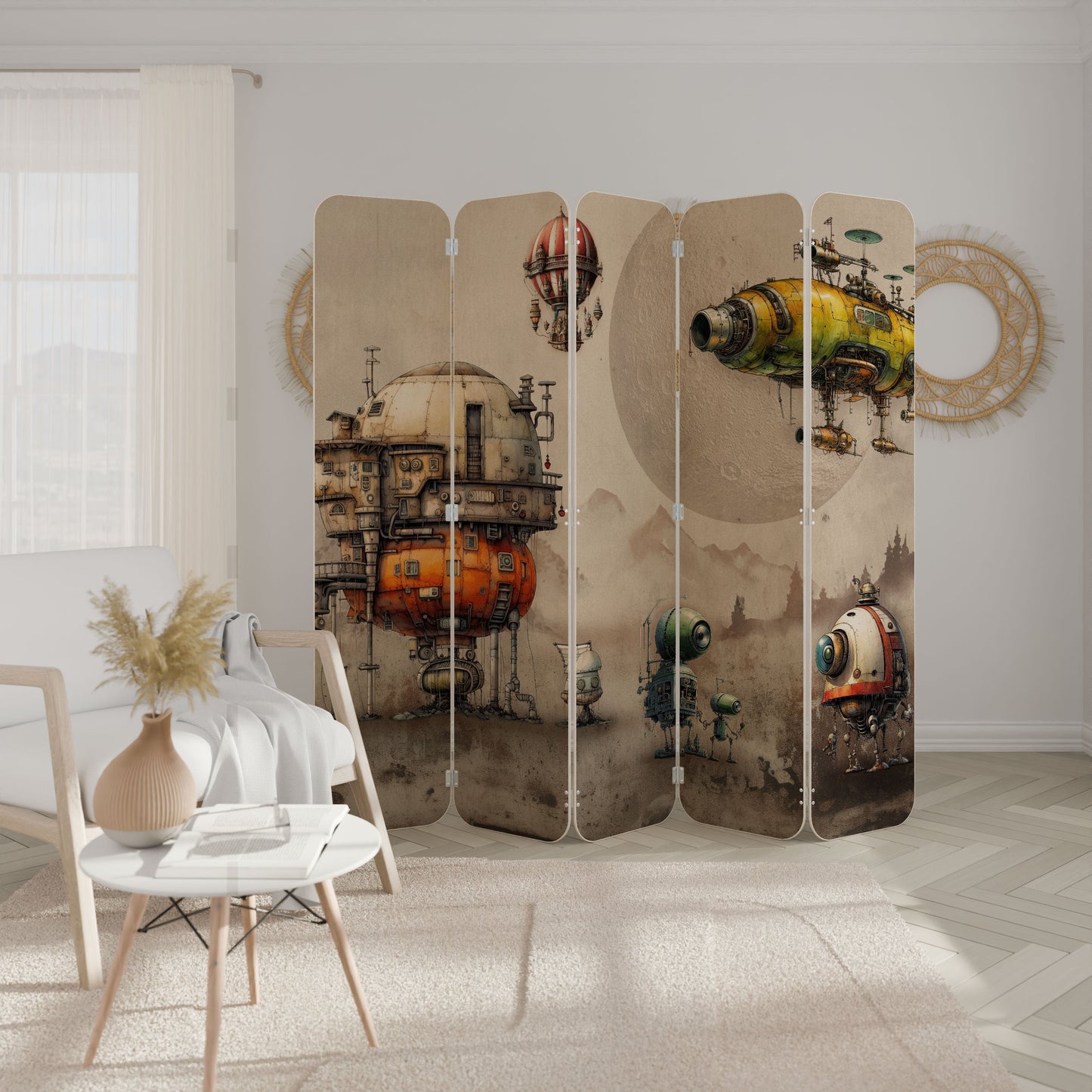 MACHINARIUM MACHINES 5-Panel Plywood Room Divider