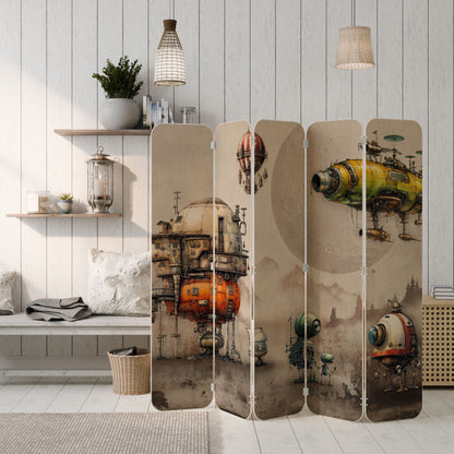 MACHINARIUM MACHINES 5-Panel Plywood Room Divider