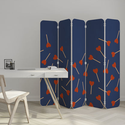 SWEET LOVE 5-Panel Plywood Room Divider