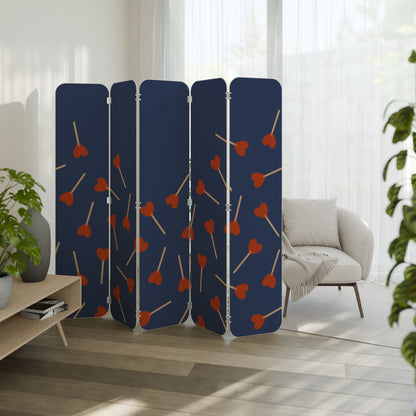 SWEET LOVE 5-Panel Plywood Room Divider