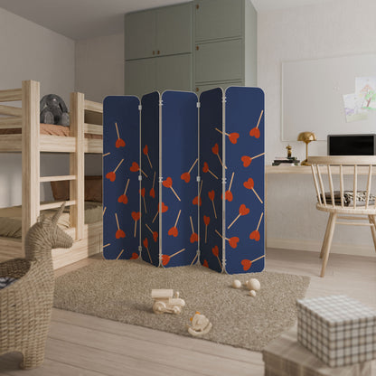 SWEET LOVE 5-Panel Plywood Room Divider