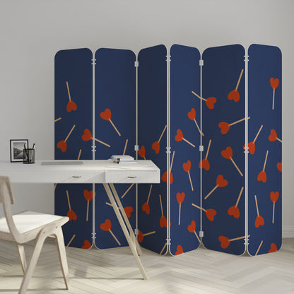 SWEET LOVE 6-Panel Plywood Room Divider