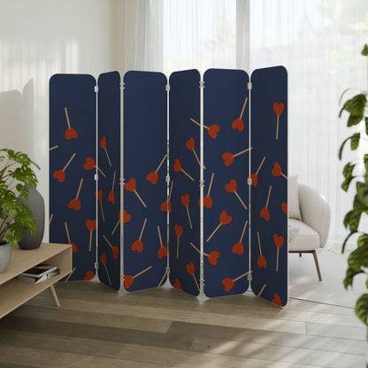 SWEET LOVE 6-Panel Plywood Room Divider