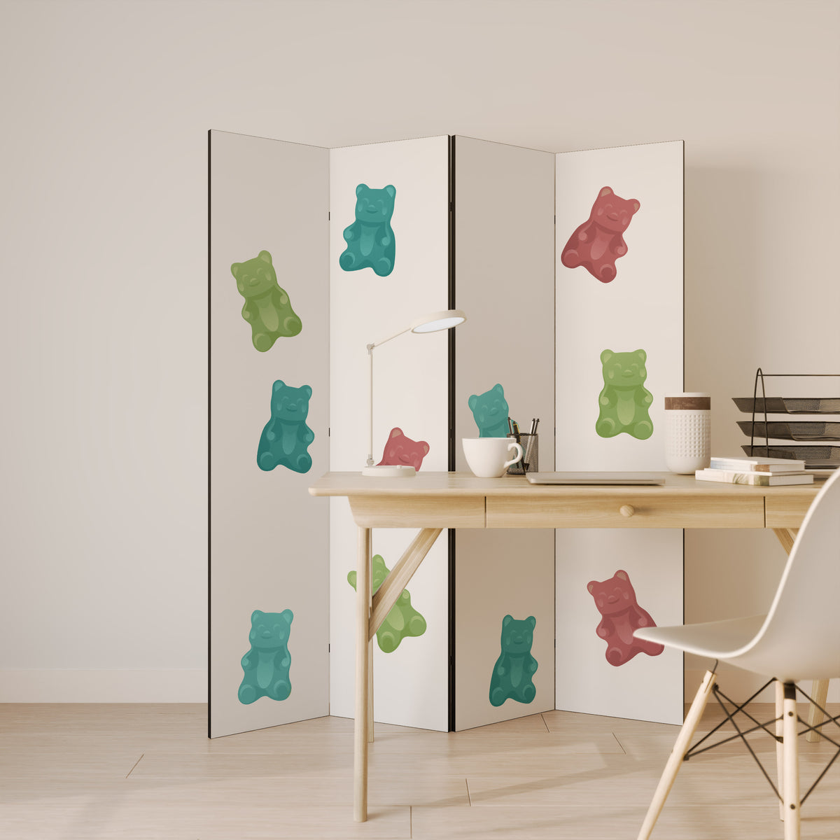 GUMMY BEARS Rumsavdelare 4 paneler