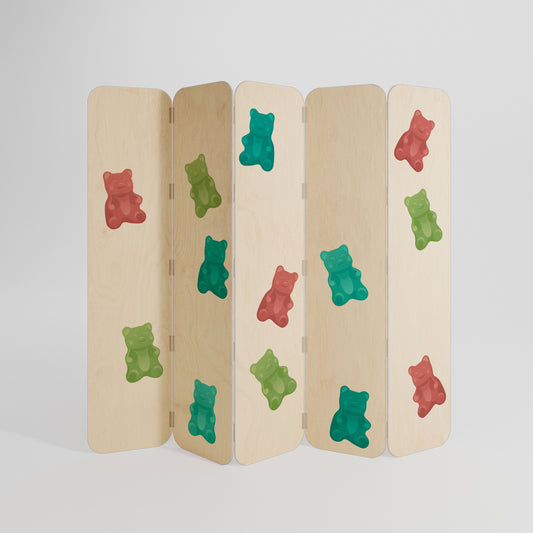 GUMMY BEARS 5-Panel Plywood Room Divider