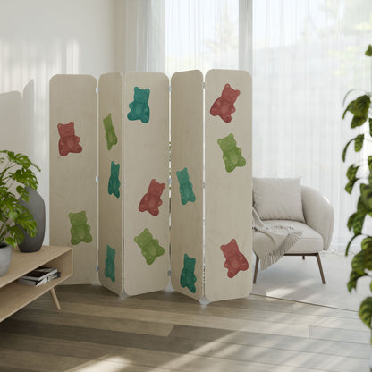 GUMMY BEARS 5-Panel Plywood Room Divider