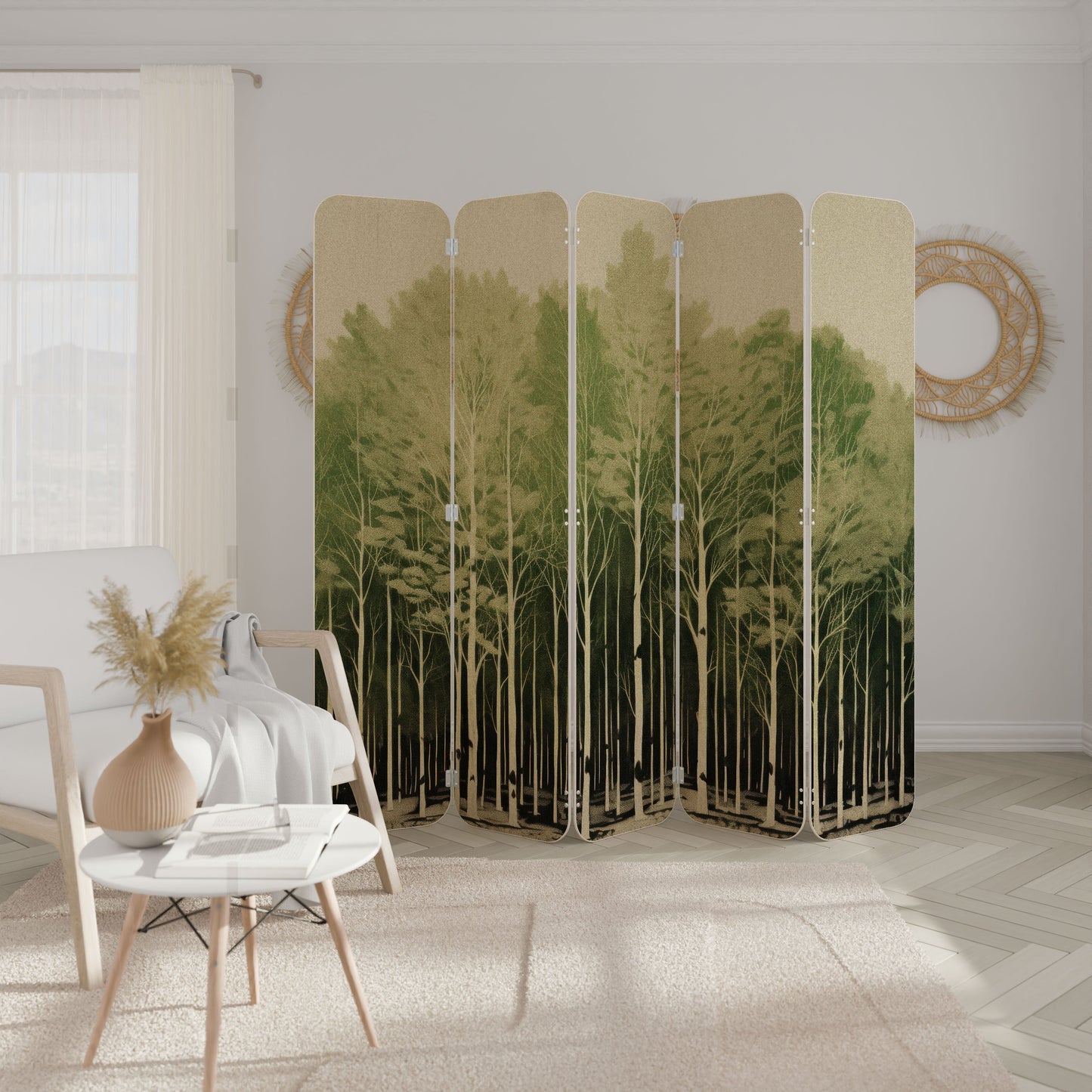 UNKNOWN NATURE 5-Panel Plywood Room Divider