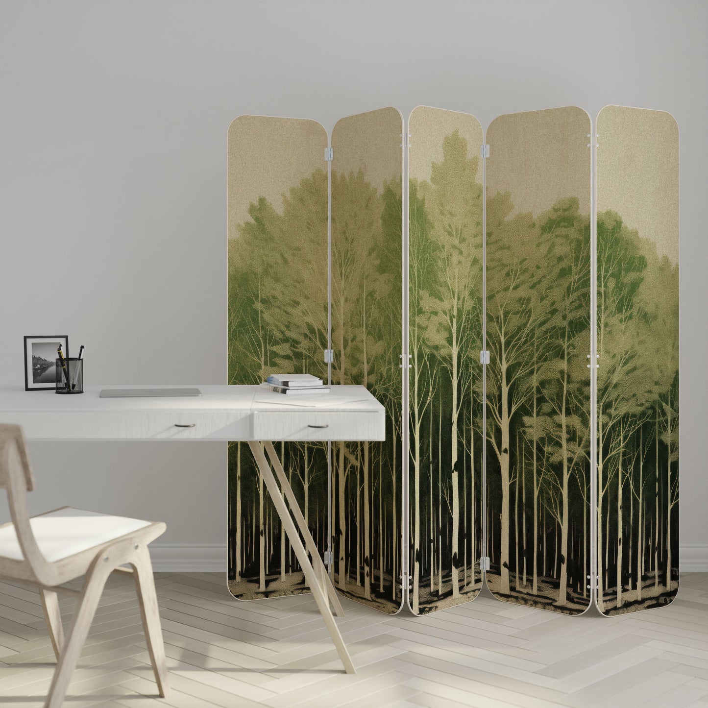 UNKNOWN NATURE 5-Panel Plywood Room Divider