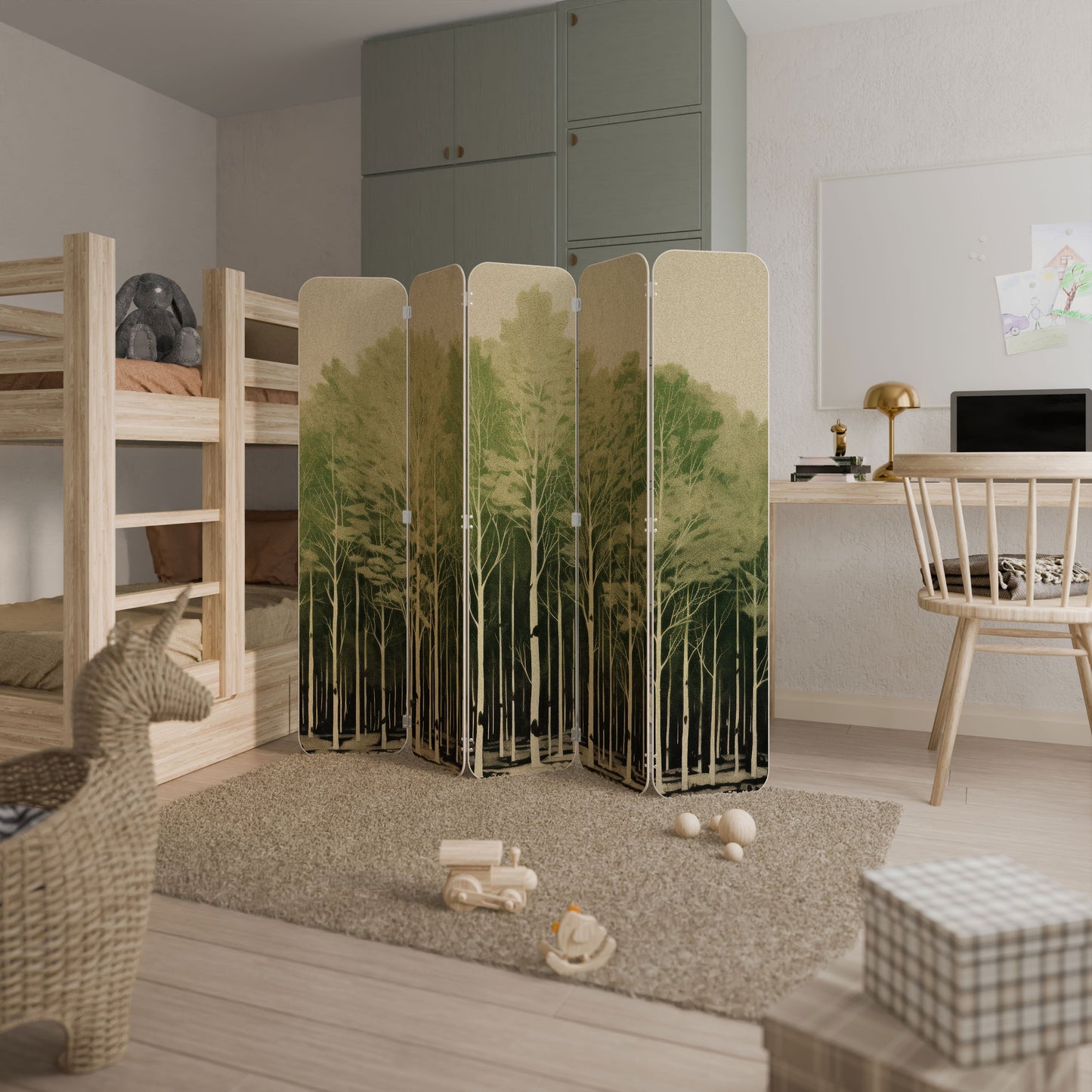 UNKNOWN NATURE 5-Panel Plywood Room Divider