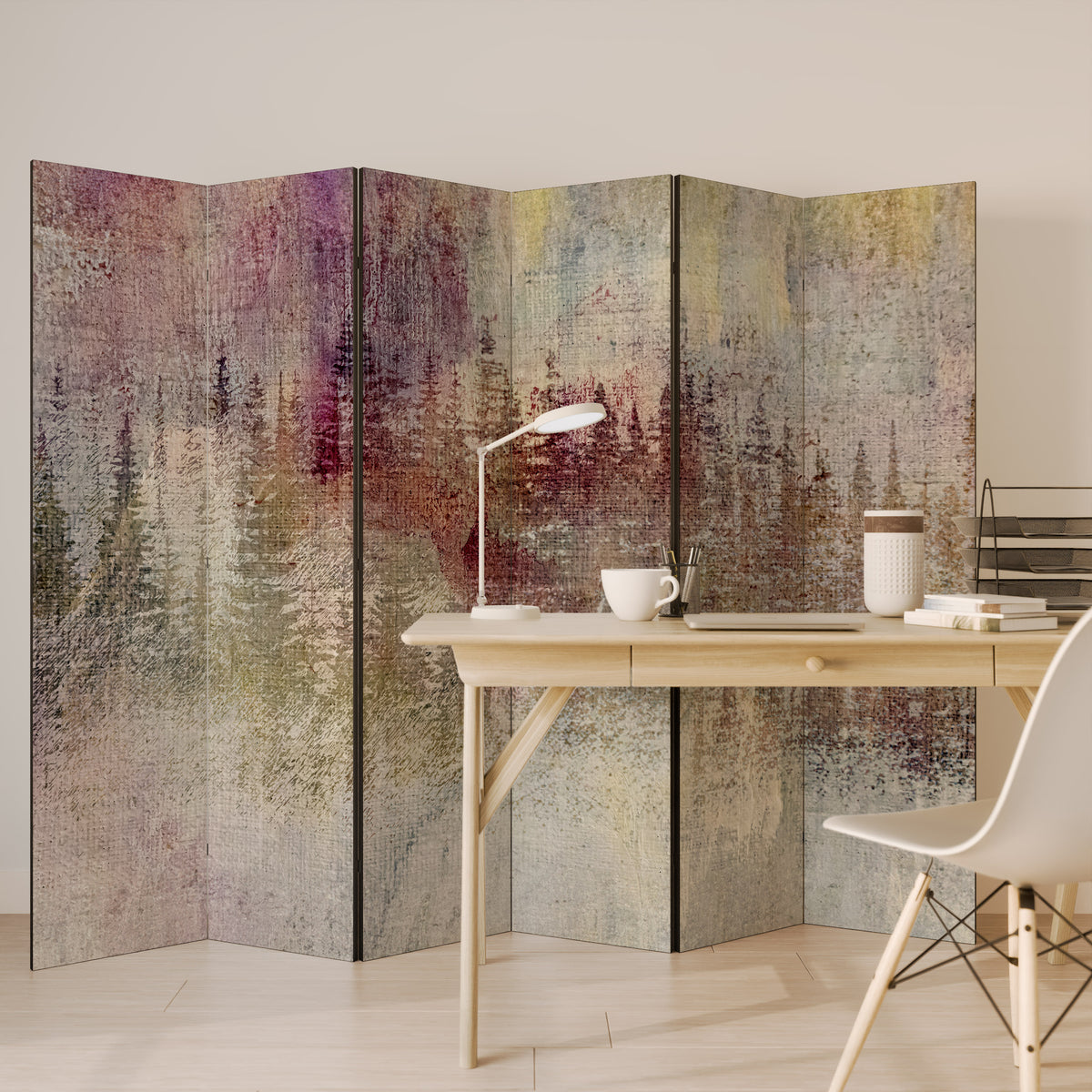 VEILED SUMMIT 6-Panel Room Divider