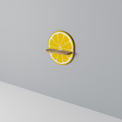 Mensola ovale STRENGTHENING LEMON in effetto rovere