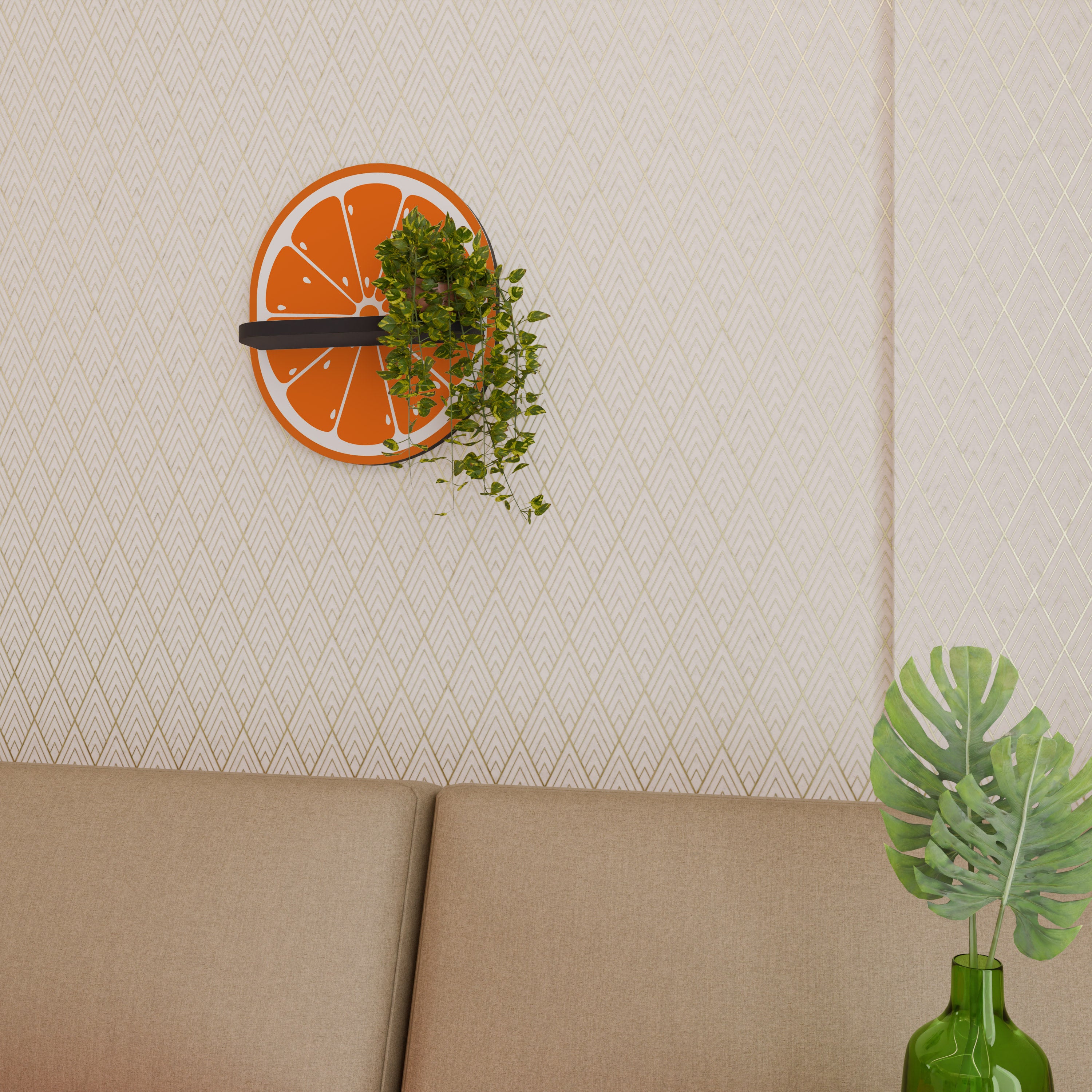 JUICY ORANGE Decorative Art Shelf