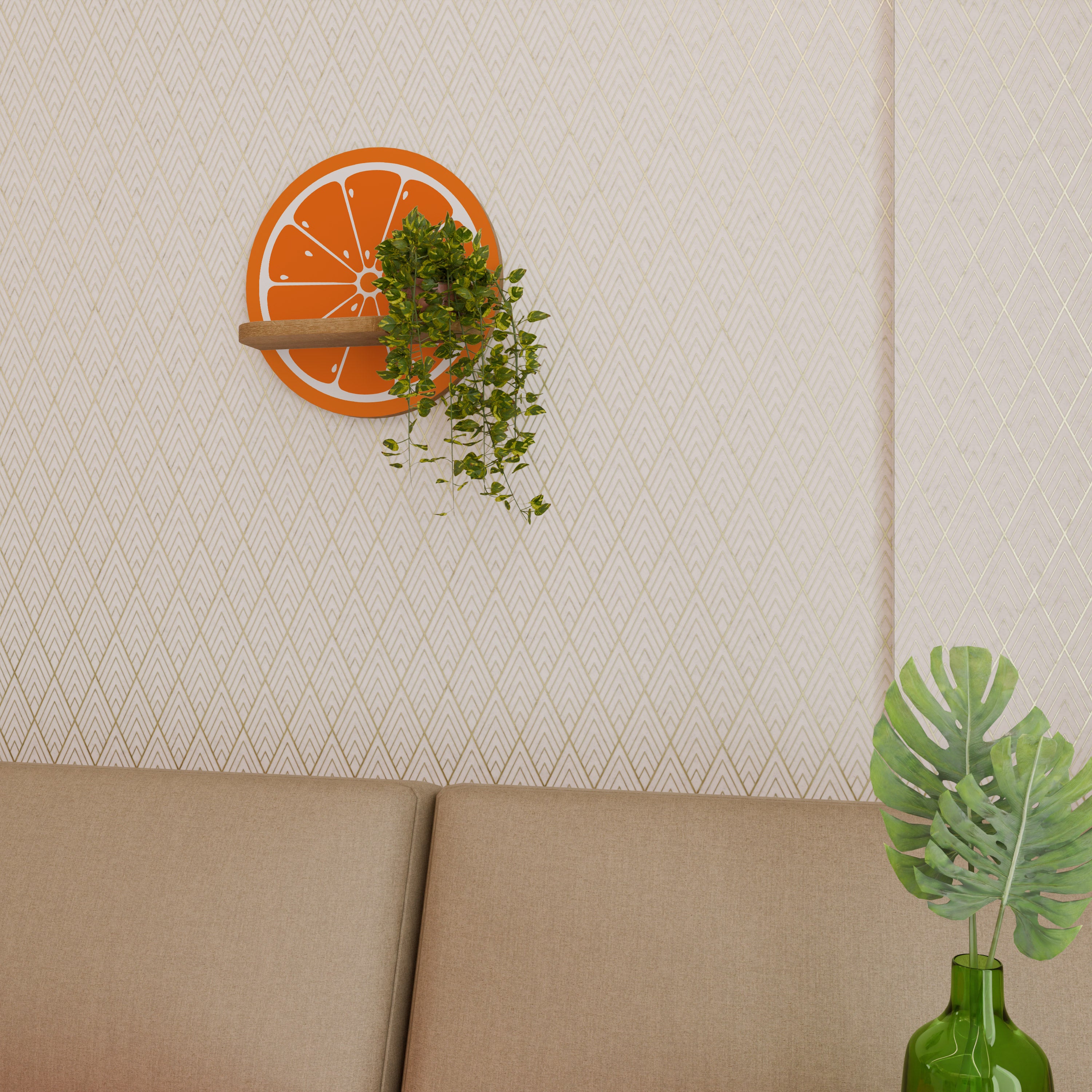 JUICY ORANGE Decorative Art Shelf