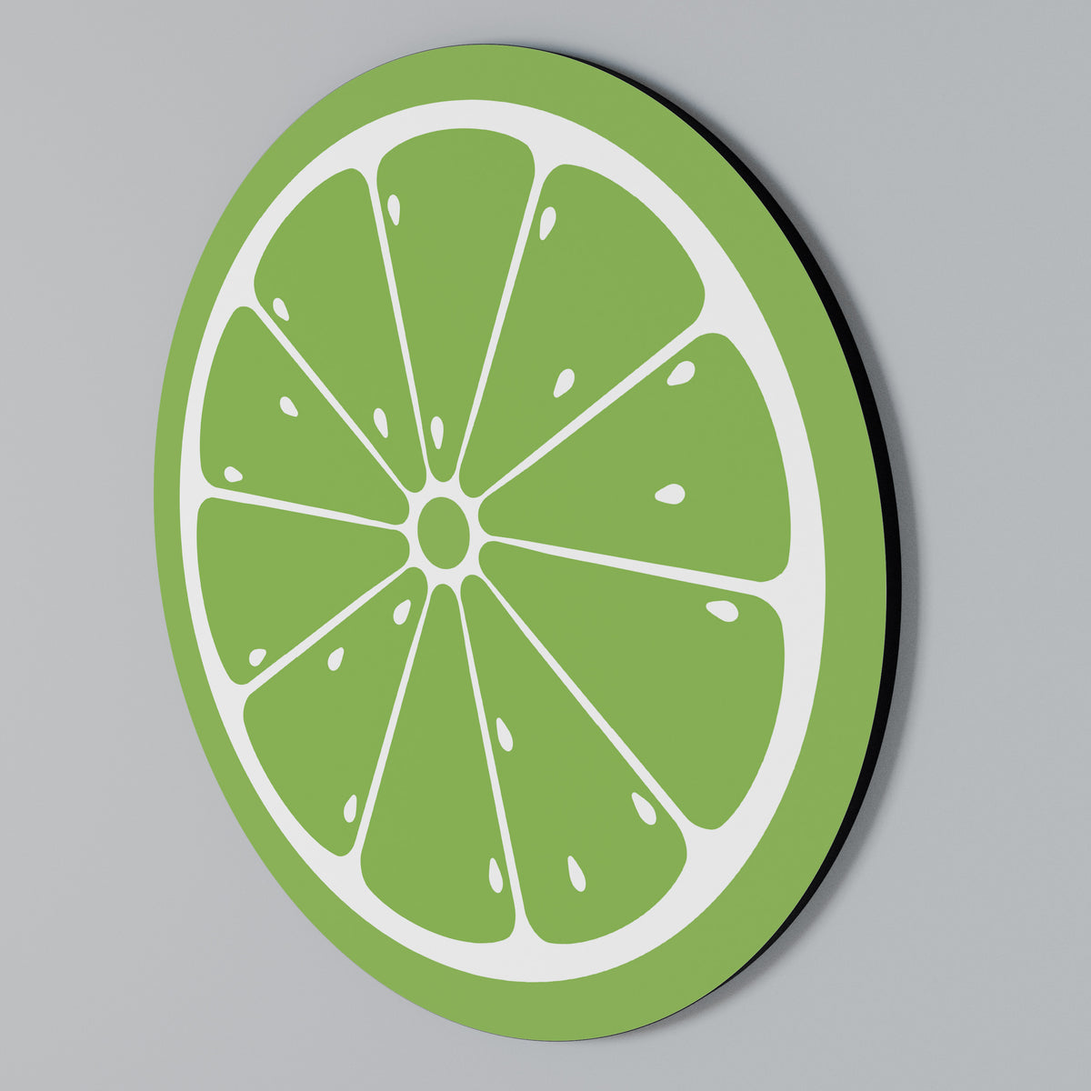 REFRESHING LIME Kulatá nástěnná dekorace